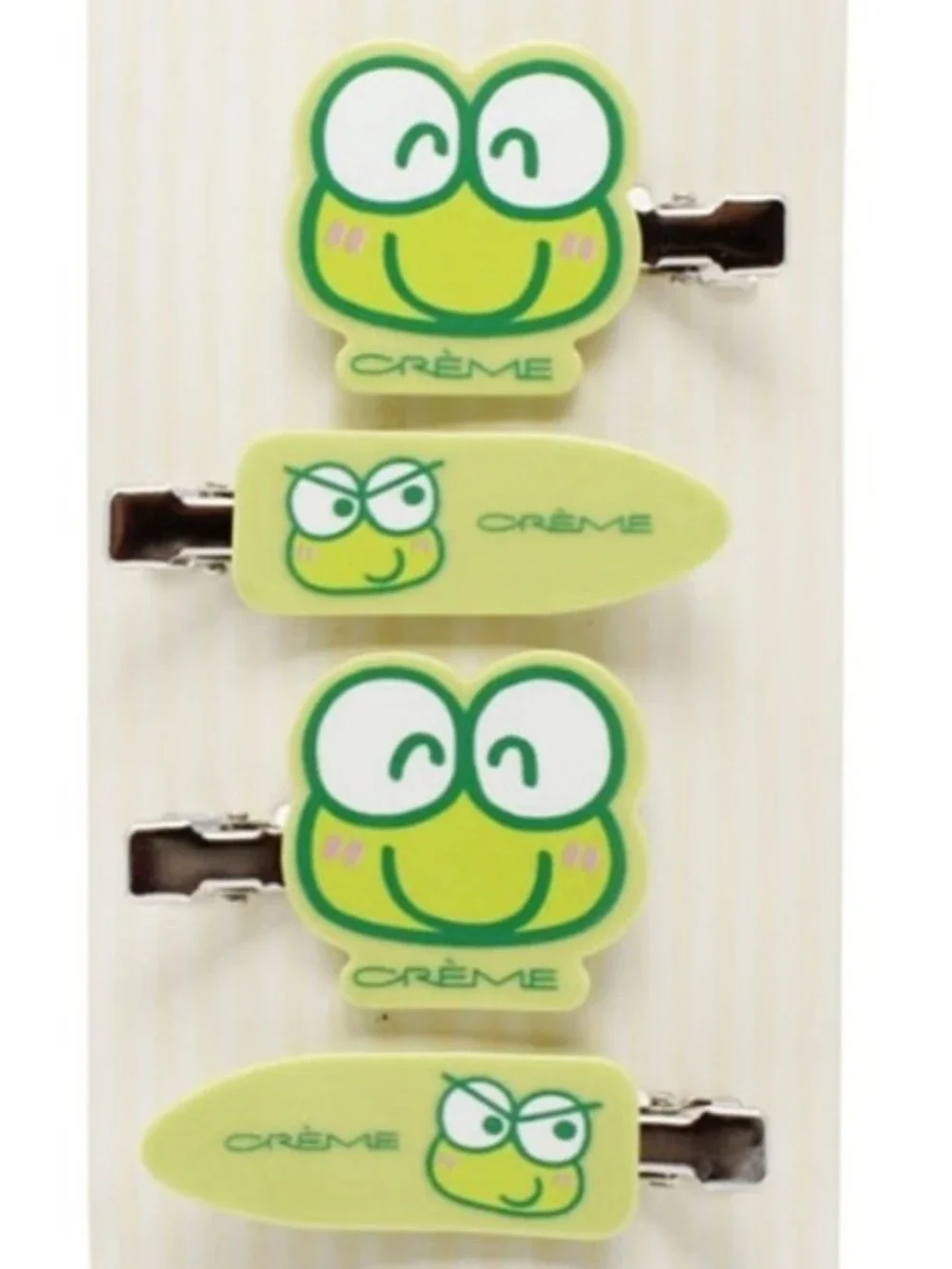Keroppi Creme Shop Crease Free Hair Clips